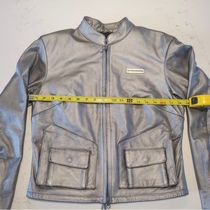Harley Davidson silver leather jacket